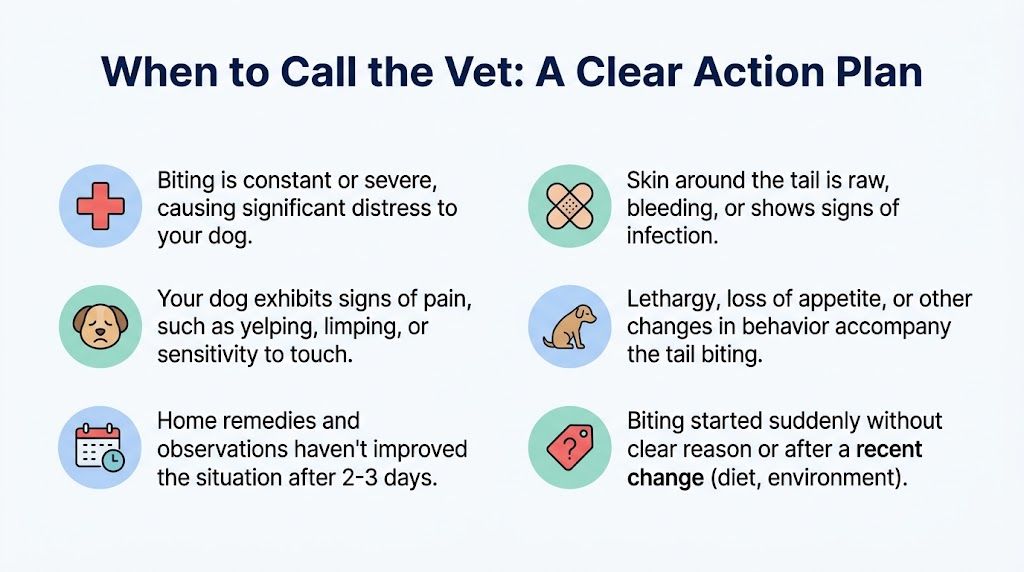 A helpful infographic showing signs that indicate when you should take your dog to the vet.